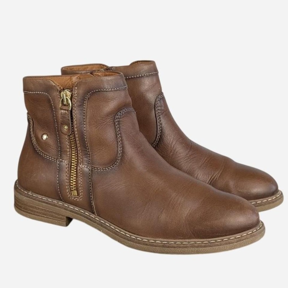 Pikolinos Aldaya W8J-8747 Calfskin Leather Ankle Boot Brandy US 7-7.5 - Picture 9 of 9